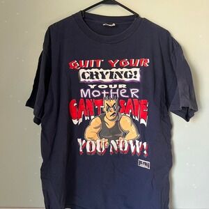 Big N Bad Tshirt Your Mom Cant Save You Single Stitch Blue XL